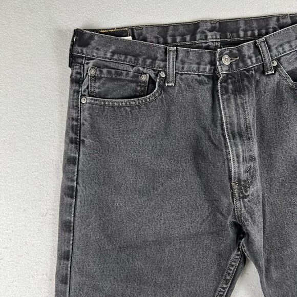 Levi’s 505 Jeans Men’s 40x32 Black Denim Regular Fit Mid Rise Pants - Picture 7 of 16